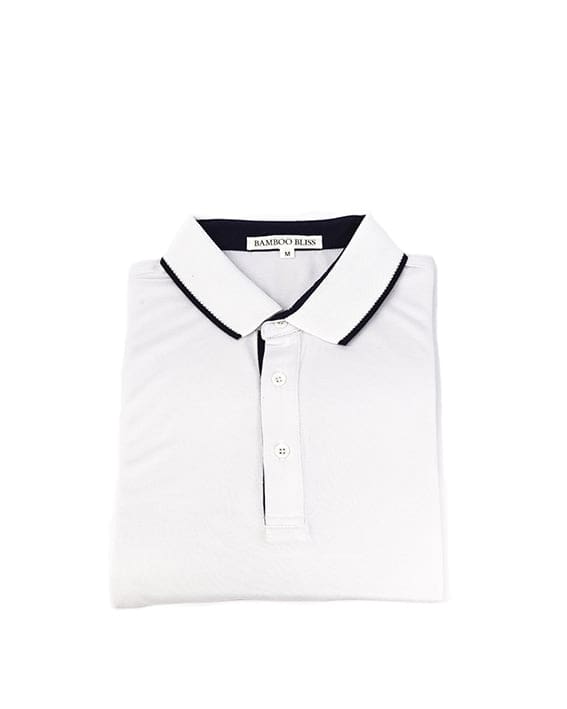 black and white women's polo shirt