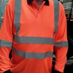 Men's Bamboo Long Sleeve Hi-Vis Polo Shirt