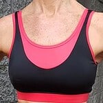 Bamboo Black and Red Sports Bra