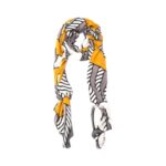 Bamboo and Cashmere Shawl - Grey & Mustard