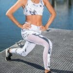 Women's Bamboo Leggings - White Marble